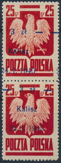 POLSKA 1945 GOZNAK KALISZ BŁĘDY CZYSTA PARKA ** ATEST ASF