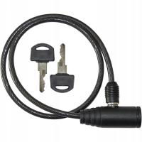 Zapięcie Zabezpieczenie Rowerowe XQMAX Blokada Rowerowa Linka 65cm na klucz