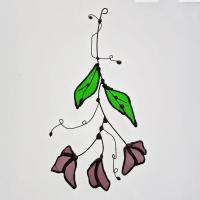 Kwiaty witraż wiszący