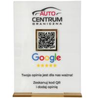 Tabliczka z kodem QR opinia Google social media dla firm plexi 11x15 cm