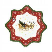 BOGUCICE CICHA NOC PATERA GWIAZDA 25 CM CZERWONY WZÓR ŚWIĄTECZNY
