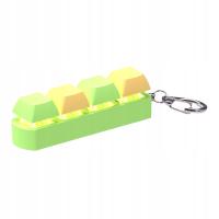 Fidget Keyboard Brelok,Fidget Keyboard Keycap Mechaniczny zielony i żółty