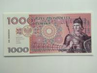 1000 ZŁOTYCH LESZEK I BIAŁY STAN UNC RZADKI