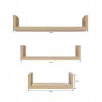 Подвесная полка EX3 малый дуб artisan набор 3шт. полок