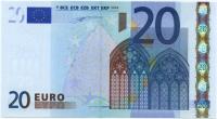 UNIKAT RARYTAS Banknot 20 EURO 2002 Seria X Piękny Stan Zobacz Zdjęcia