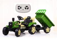 Аккумуляторный прицеп трактор 2хмотор пульт дистанционного управления мелодии свет прицеп