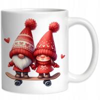 Kubek Świąteczny Skrzat Para Dla Par Boże Narodzenie Święta 330ml