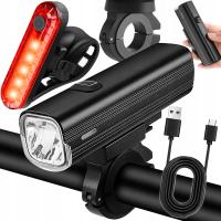 Велосипедный светильник, мощный светильник, передний, задний, светодиодный, для велосипеда, руль, USB