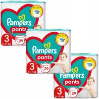 PAMPERS PANTS PIELUCHOMAJTKI PIELUCHY ROZMIAR 3 87 SZT 6-11KG