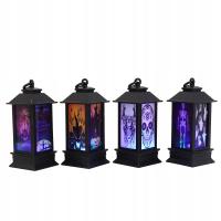 ХЭЛЛОУИН СВЕТОДИОДНЫЕ ФОНАРИ ФОРМА ТЫКВЫ И СМЕРТИ 4 ШТ