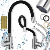 СМЕСИТЕЛЬ ДЛЯ КУХОННОЙ РАКОВИНЫ, СМЕСИТЕЛЬ ДЛЯ КУХНИ, ГИБКИЙ ПОВОРОТНЫЙ НОСИК