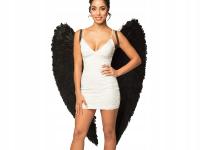 Duże skrzydła anioła czarne 120 x 120 cm Jasełka