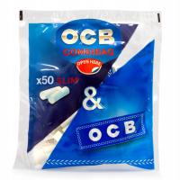 Filtry filterki OCB Slim 50 szt + Bibułka bletka Papierki Ocb Blue krótkie