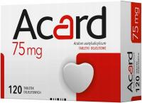 Acard сердце ацетилсалициловая кислота 0,075 г x 120