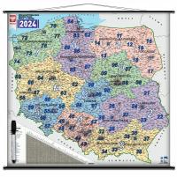 MAPA POLSKI CYFRY KODOWE 110x120 1:600000 Aktualna 2024