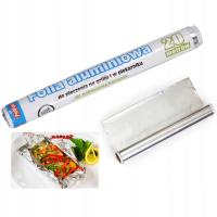 Folia Aluminiowa Spożywcza 28cm x 20m Sreberko Gastronomiczne do Pieczenia