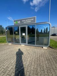 Kontener przeszklony nowoczesny z łazienką ocieplony klima biurowo mieszkal