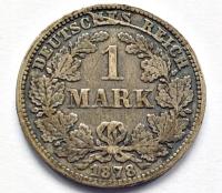 NIEMCY 1 MARKA 1878 G / srebro, rzadka