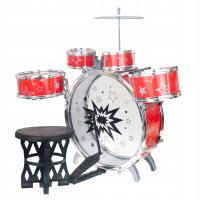 Duża PERKUSJA ZESTAW ZABAWKA DLA DZIECI BĘBNY TALERZE KRZESEŁKO INSTRUMENT