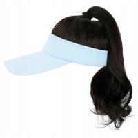 SHANGZI Ponytail Extension Cap hair Synthetic Wig Curly Wavy Wigs with Viso