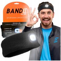 SPORTOWA OPASKA TERMOAKTYWNA NA GŁOWĘ USZY Z LAMPKĄ LED ŁADOWANĄ PRZEZ USB