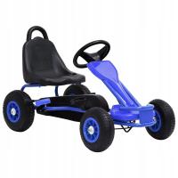GOKART NA PEDAŁY DLA DZIECI 3+ - 90x50x51cm, niebiesko-czarny