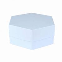 Коробка 6x15 гексагон синий-материал из бумаги