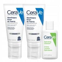 CeraVe увлажняющий крем для лица, нормальная и сухая кожа 52 мл x2