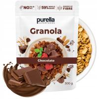 GRANOLA Z CZEKOLADĄ PURELLA MUSLI MIODOWE CZEKOLADOWE PŁATKI VEGE BIO 300G