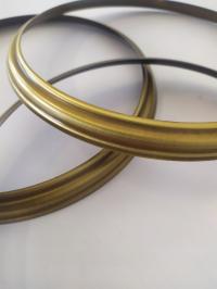 Obręcz klosza aureolka patynowana stare złoto nakładka 190mm lampa zawiasie