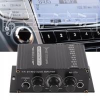 Mini Wzmacniacz Stereo 12V do Samochodu, Motocykla, Domu - Czysty Dźwięk AK270