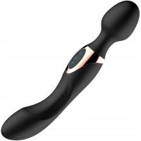 Двусторонняя палочка вибратор G-Spot 20 режимов медицинский силикон водонепроницаемый USB