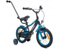 Rowerek 16 cali Tracker bike pchaczem neon niebieski 02531
