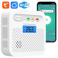 Czujnik Czadu Tlenku Węgla CO Bezprzewodowy WiFi TUYA 10 lat 85dB LCD