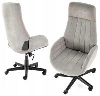 STYLOWY FOTEL HARPER OBROTOWE KRZESŁO popiel biuro