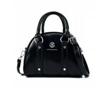 CZARNA MAŁA TOREBKA KUFEREK LOGO CLX BY CHRISTIAN LACROIX 17X20,5 CM