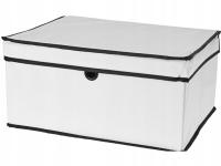 PUDEŁKO ORGANIZER 39 x 29 x 19 cm z pokrywką do SZAFY GARDEROBY - BIAŁY