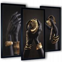 3 картины для гостиной плакаты рамки black hands 99x63