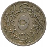 26745. Egipt, 5/10 kirsza, 1909r.