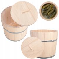 BECZKA DO KISZENIA KAPUSTY 25L DREWNIANA OGÓRKÓW SOLIDNA GARNEK NATURALNA