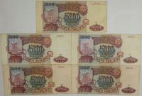 20.dbr.Zest.Rosja, Banknoty 5 000 Rubli szt.5