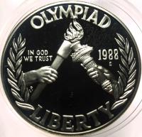 USA 1 dolar Dollar 1988 Olimpiada Igrzyska Olimpijskie Seul SREBRO