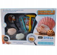 POSZUKIWACZ PEREŁ MAŁY ARCHEOLOG MUSZLE WYKOPALISKA