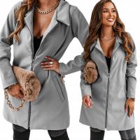 Женское весеннее пальто, куртка, удобная, простая, на молнии, L / XL