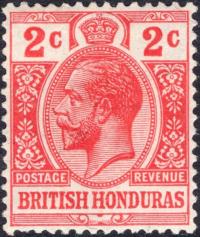 kol.bryt.British Honduras KGV 2 c.czysty *