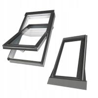 3 окна крыши ПВХ OPTILIGHT TLP U4 78X118 фланец