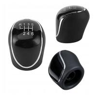 Gałka zmiany biegów KarKraft czarna z chromem 6 biegów 12 mm