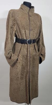 Naturalny kożuch jagnięca skóra cieniutka oversize dwustronny L XL