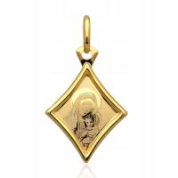 Медальон злотый Мадонна с младенцем ромб 585