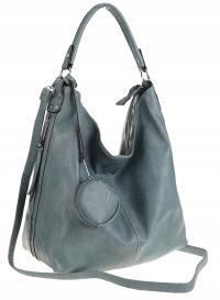 Paolo Bags Modna Torebka Damska Listonoszka Worek PB21230 Demim Blue